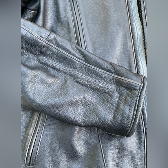 Harley Davidson FXRG Jacket size L Black Leather - Picture 9 of 14